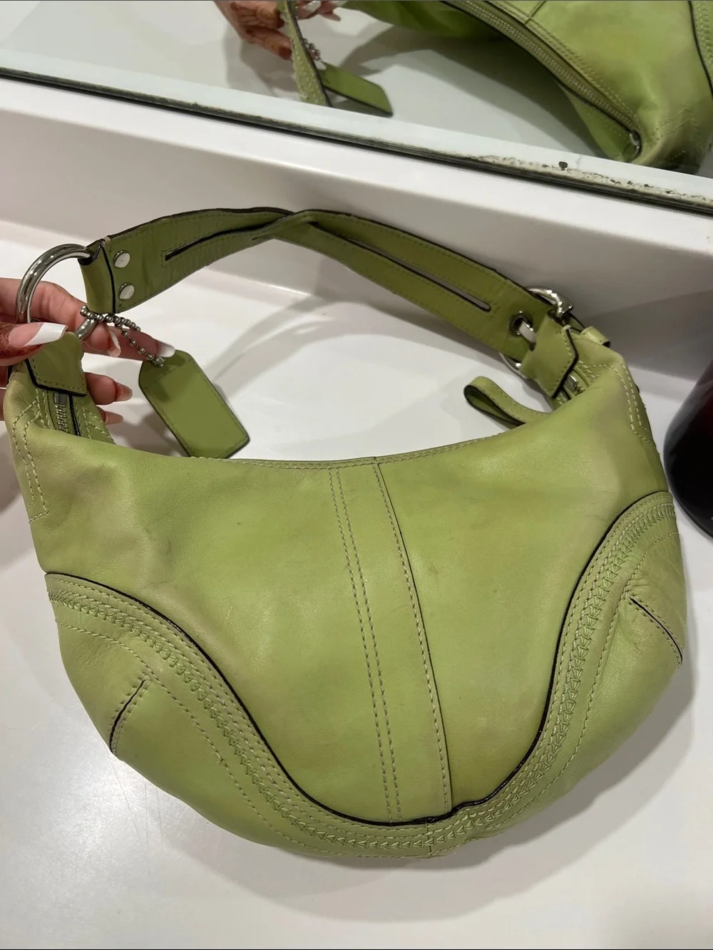 Vintage Coach soho leather hobo bag